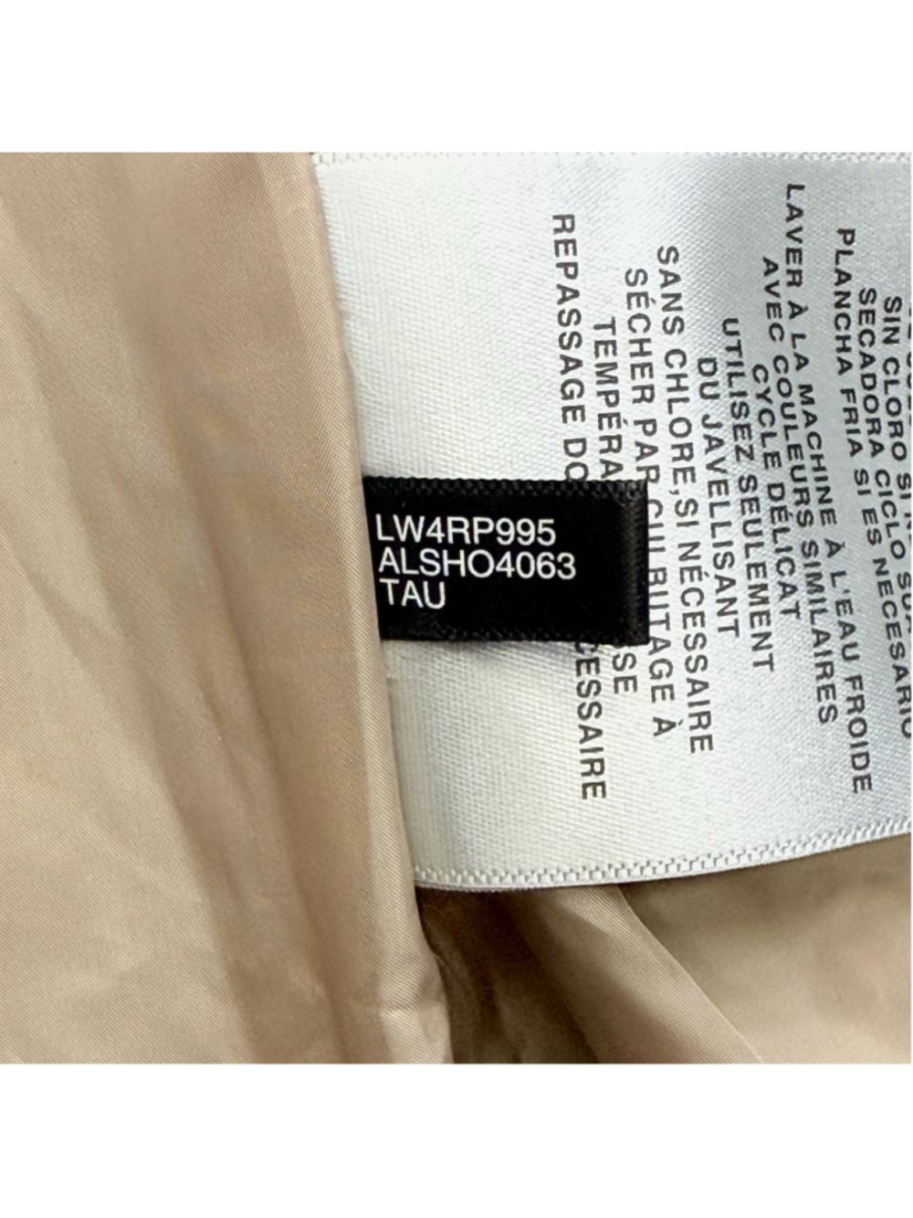 Women's Levi Strauss & Co. Quilted Puffer Jacket Small Beige Tan White Tab - Picture 14 of 16